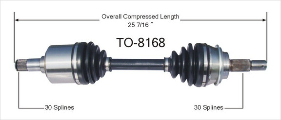 Trakmotive TO8168 CV Axle Shaft