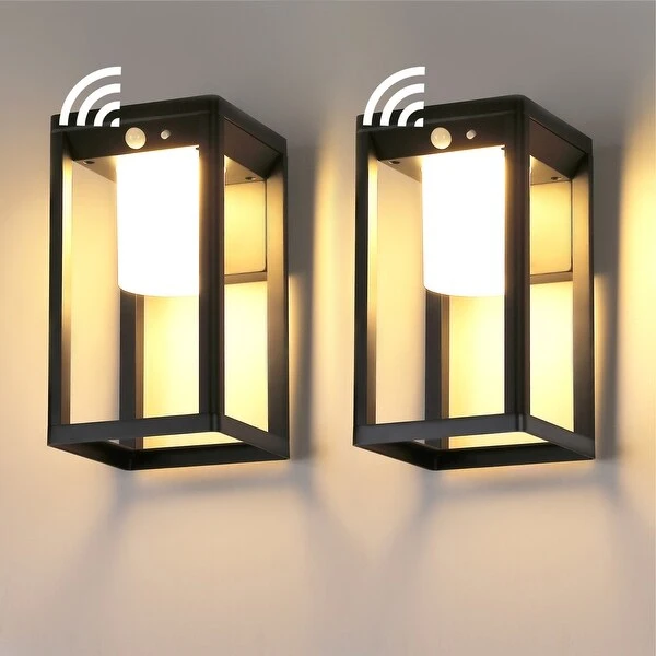 Motion Sensor Solar Outdoor Wall Lights, IP44 Waterproof for Patio, Outside, Garage, Entryway