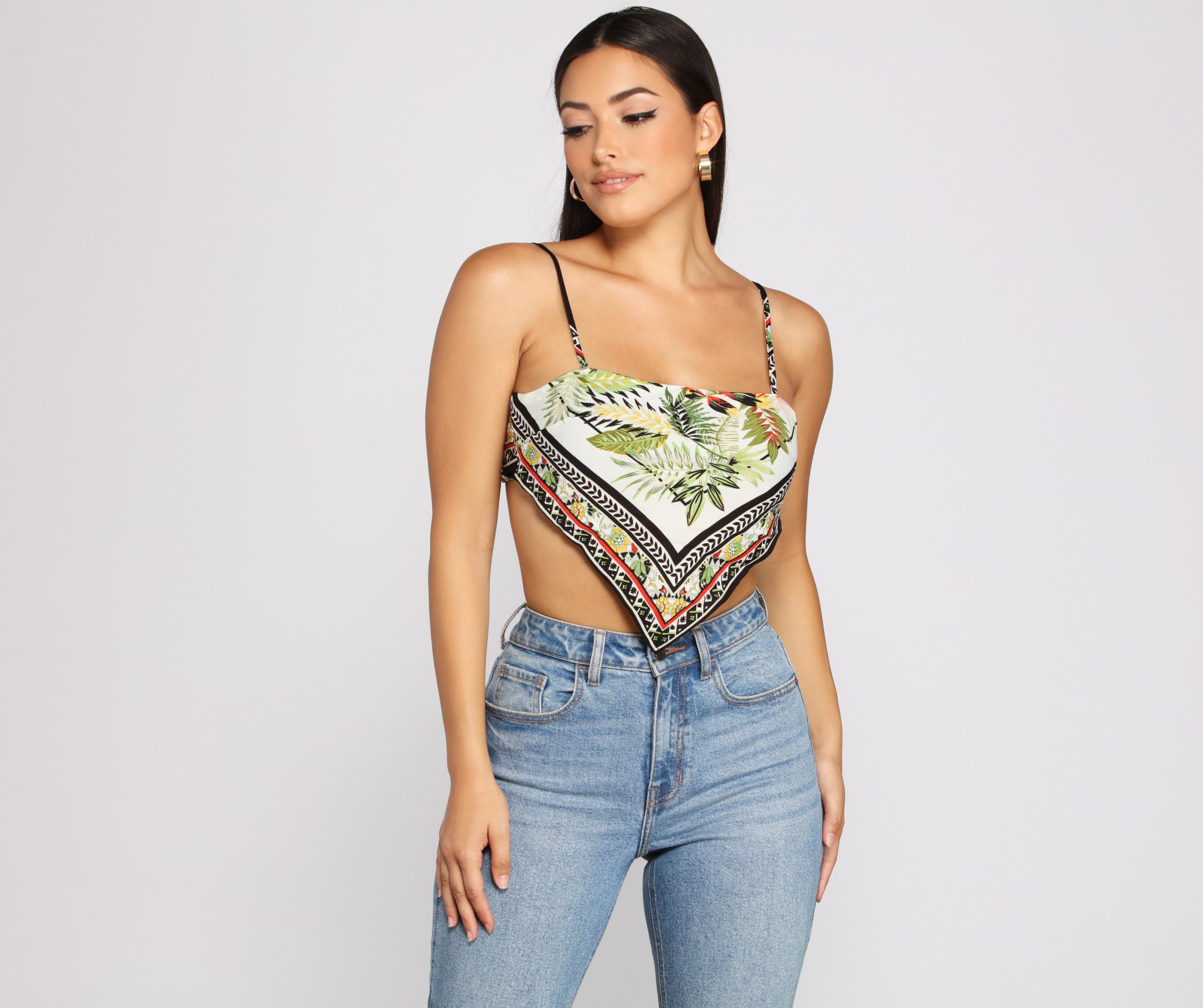 Set On The Tropics Handkerchief Top