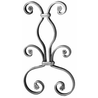 arteferro 13-916 in. x 7-78 in. Raw Iron Scroll With 12 in. x 14 in. Snap-On Collar For 12 in. Bar Or Tube Baluster 352