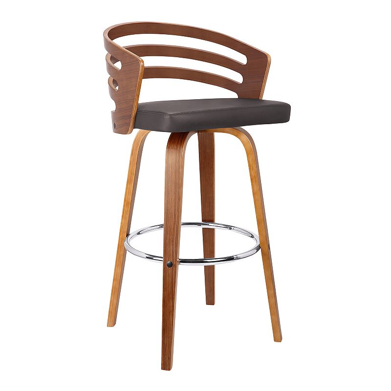 Armen Living Jayden Mid-Century Modern Swivel Bar Stool