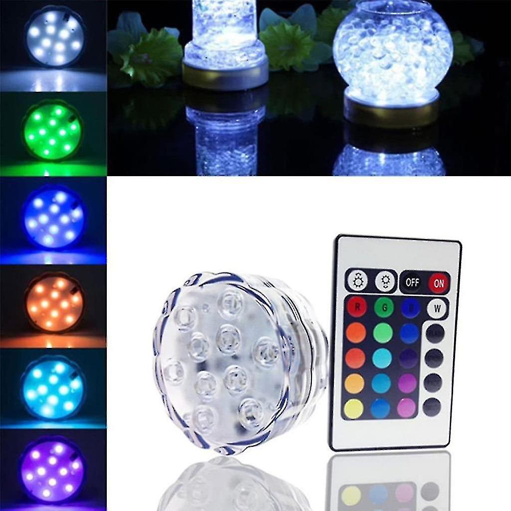 Underwater Led Light 4 Pieces With Remote Control， Waterproof