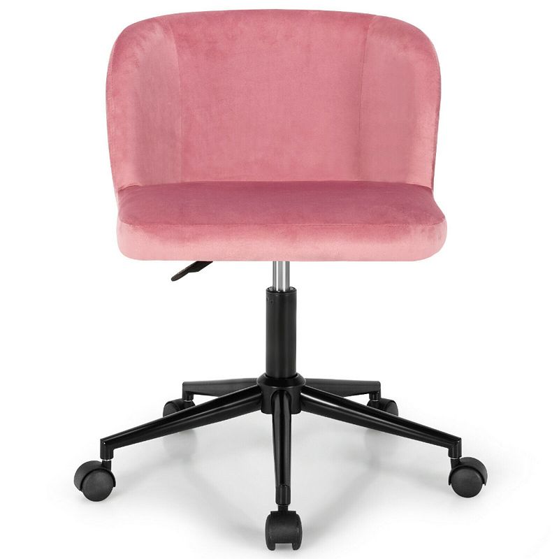 Velvet Leisure Office Chair with Adjustable Height