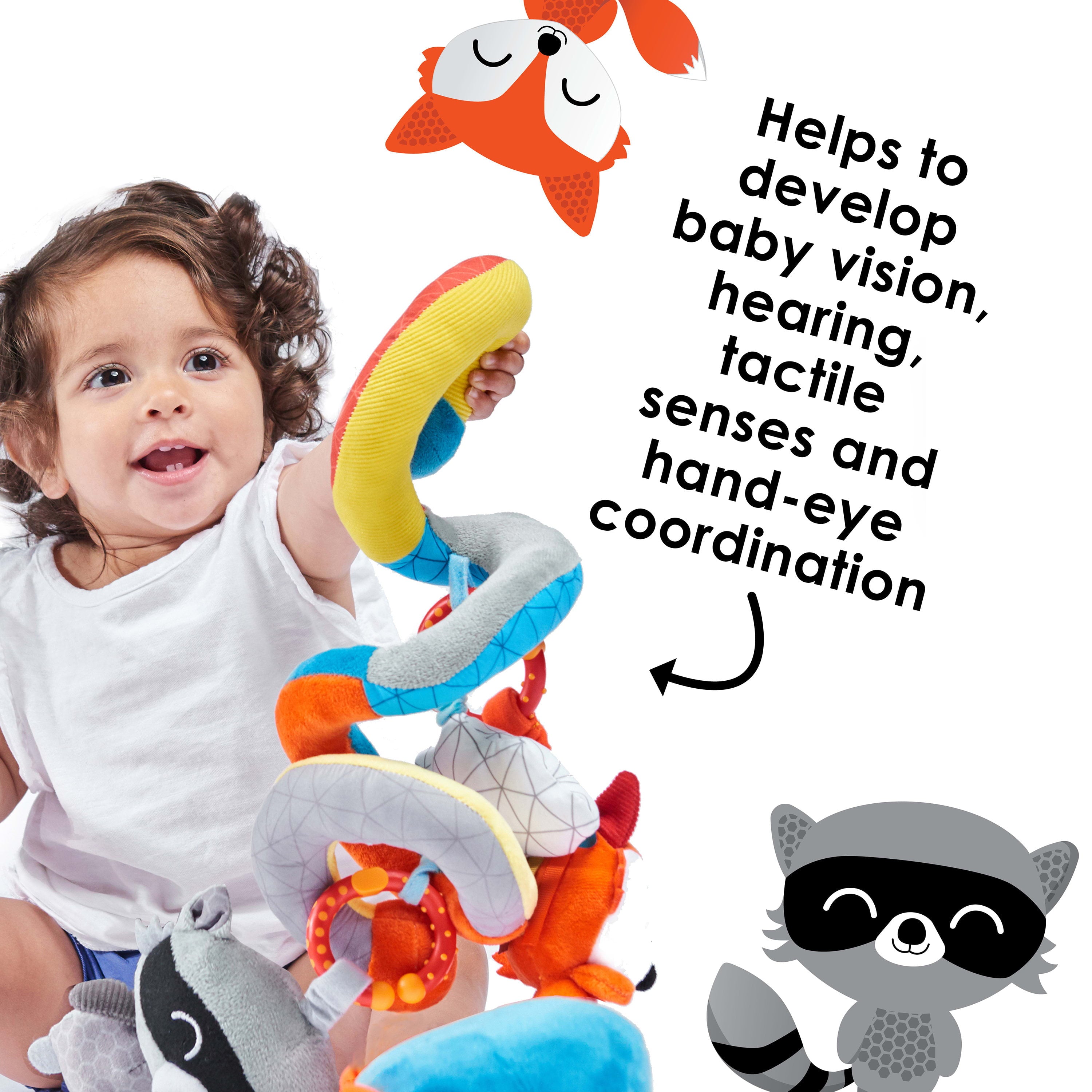 Diono Baby Activity Spiral with Interactive Hanging Toys for Car Seat， Stroller or Crib