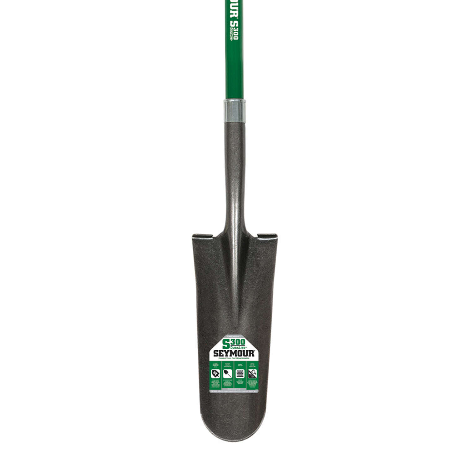 Seymour S300 DuraLite Steel Drain Spade Fiberglass Handle