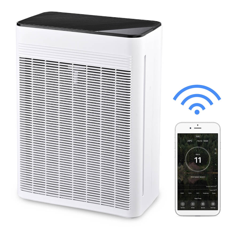 Yescom 45W Air Purifier 5-Stage HEPA Filter Odor Remover APP Control