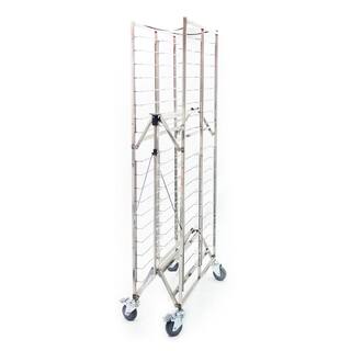 Master Grade 304 Stainless Steel Folding End load Pan Rack with 4 in. ball bearing caster with break PR-7000