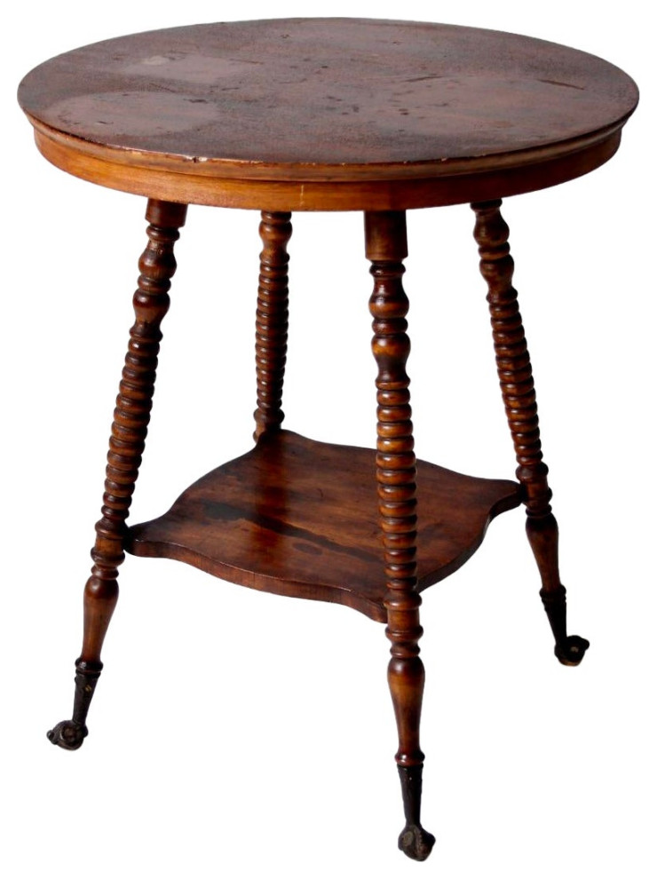 Consigned  Antique Ball  ampClaw Foot End Table   Traditional   Side Tables And End Tables   by 86 Vintage  Houzz