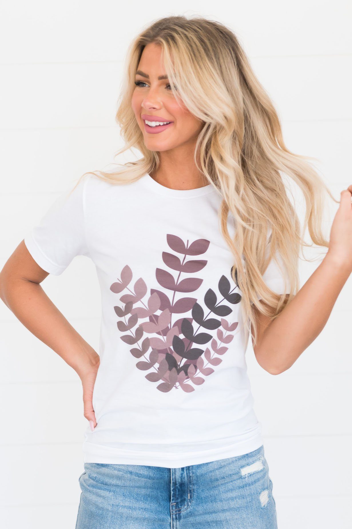 Lovely Leaves Modest Tee