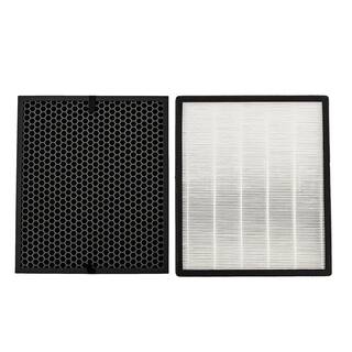 LifeSupplyUSA 1.8 in. x 13.6 in. x 11.6 in. Replacement Filter Set for Air Purifier LV-PUR131-RF True HEPA and Carbon Filters Set ER575