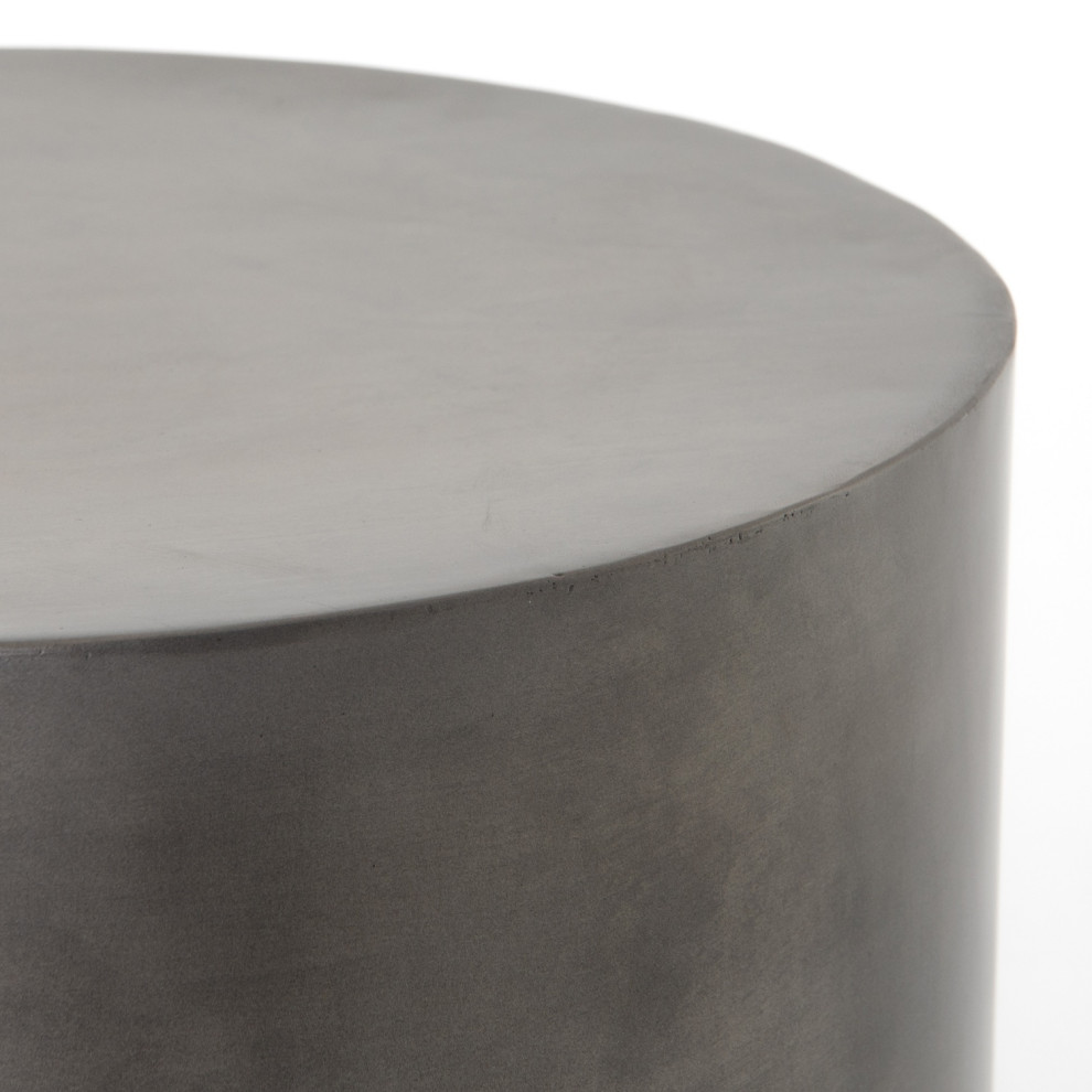 Cameron Ombre Antique Pewter End Table   Transitional   Side Tables And End Tables   by Zin Home  Houzz