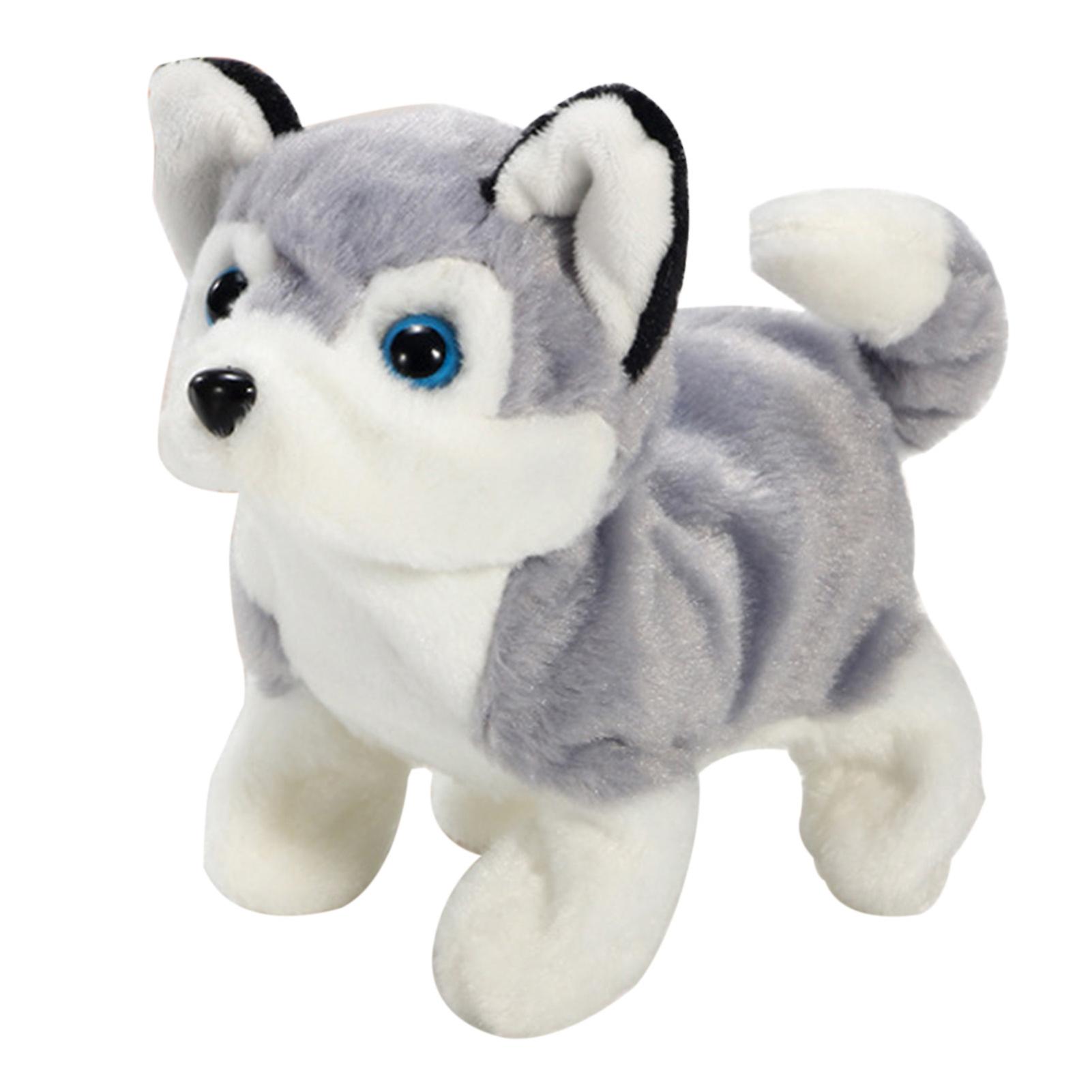 Simulation Dog Decoration Toy New Creative Jewelry Props Simulation Husky Dog Sleeping Dog Model Dog Factory Direct Sales Black Prone Husky