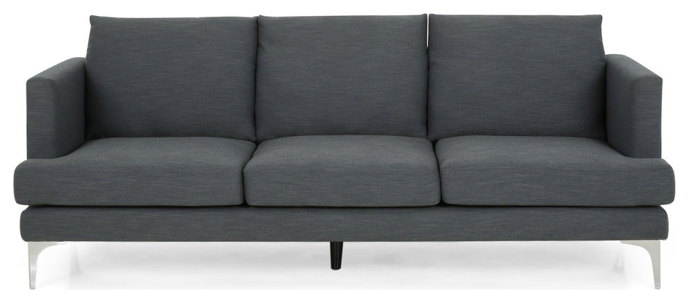 Melinda Modern Fabric 3 Seater Sofa   Contemporary   Sofas   by GDFStudio  Houzz