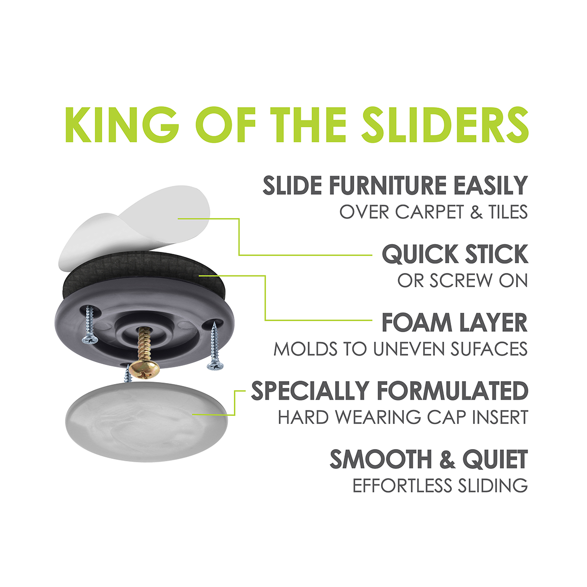 Slipstick GorillaGlides Furniture Sliders