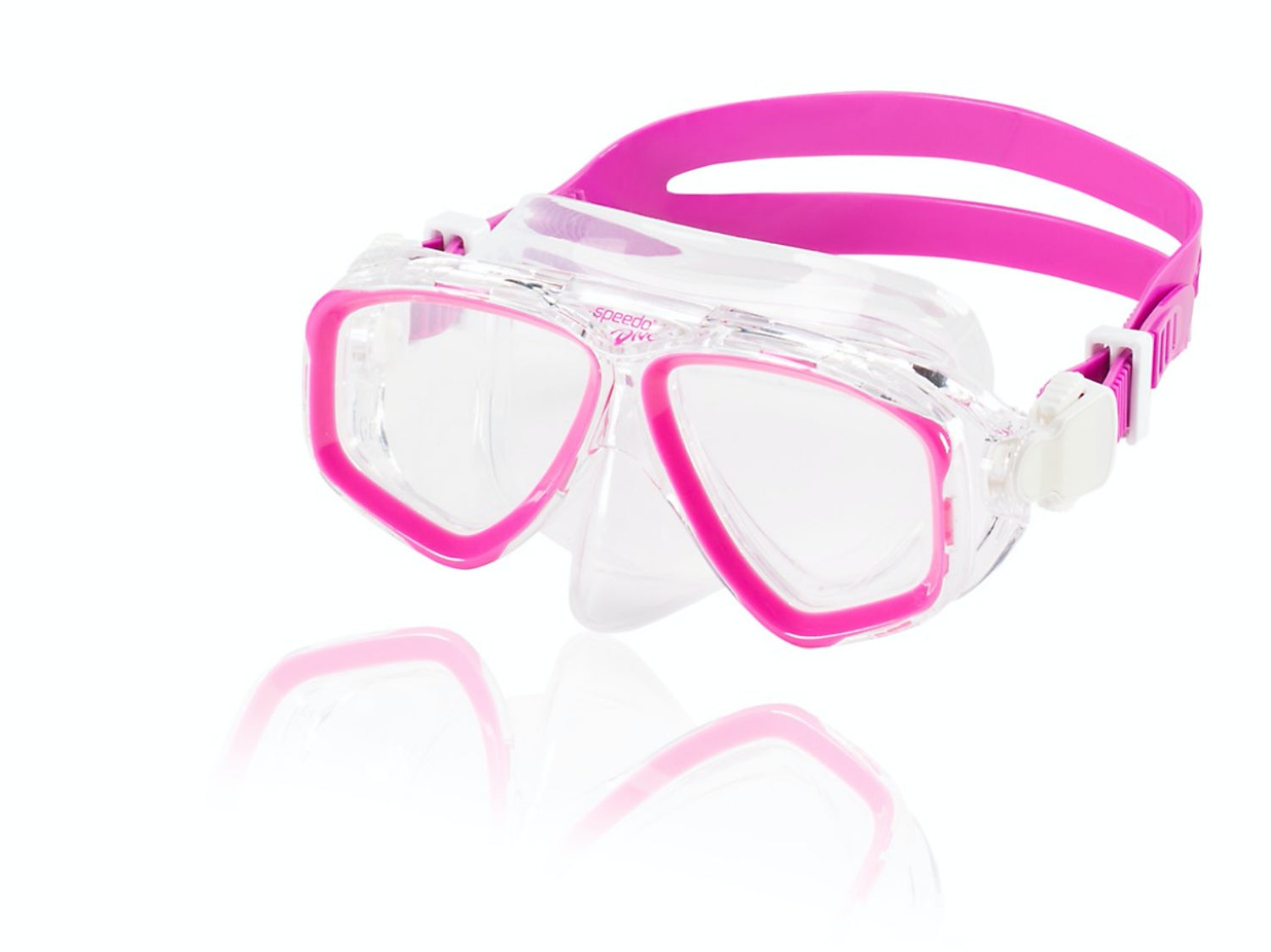 Speedo Jr. Adventure Kids Swim Mask, Pink Frost