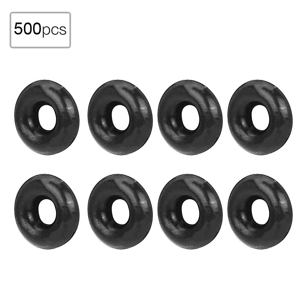 500pcs Black Rubber Fishing Bite O-rings Fishing O-rings Indicator Tools Accessories (s)