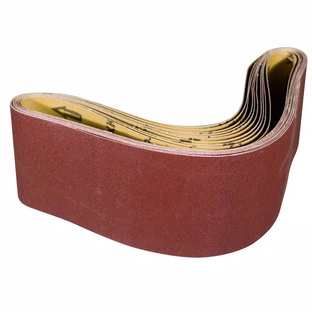 POWERTEC 6 in. x 48 in. 120-Grit Aluminum Oxide Sanding Belt (10-Pack) and#8211; XDC Depot