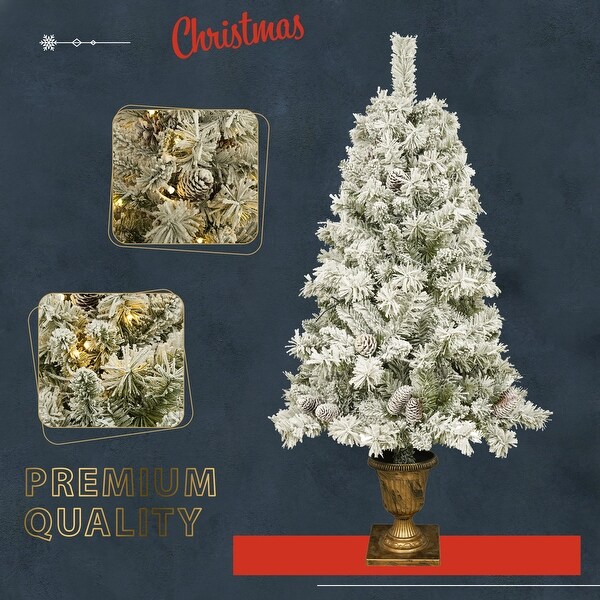 Prelit Xmas Tree Artificial Christmas 4Piece Set in Green