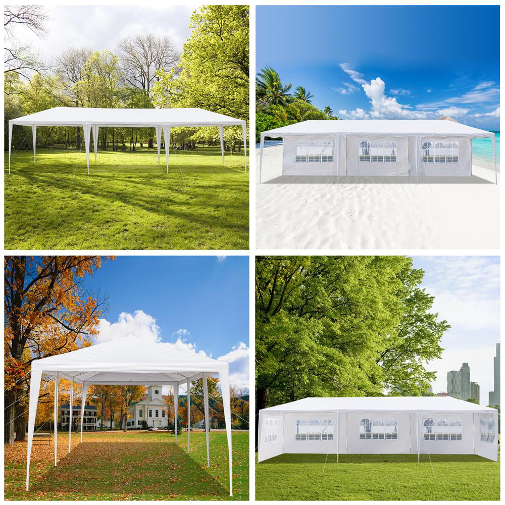 Zimtown 10'X30' Outdoor White Event Canopies Party Wedding Tent Garden Tent Gazebo Pavilion Cater Event