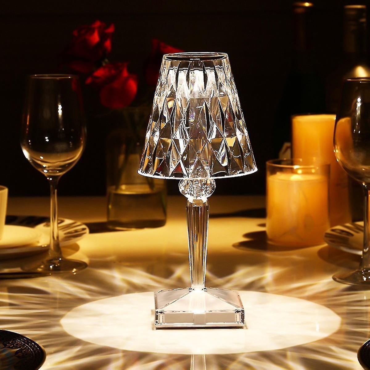 16colors Diamond Table Lamp Crystal Led Bar Table Lamp Rechargeable Touch Sensor Dimming Bedside Fo