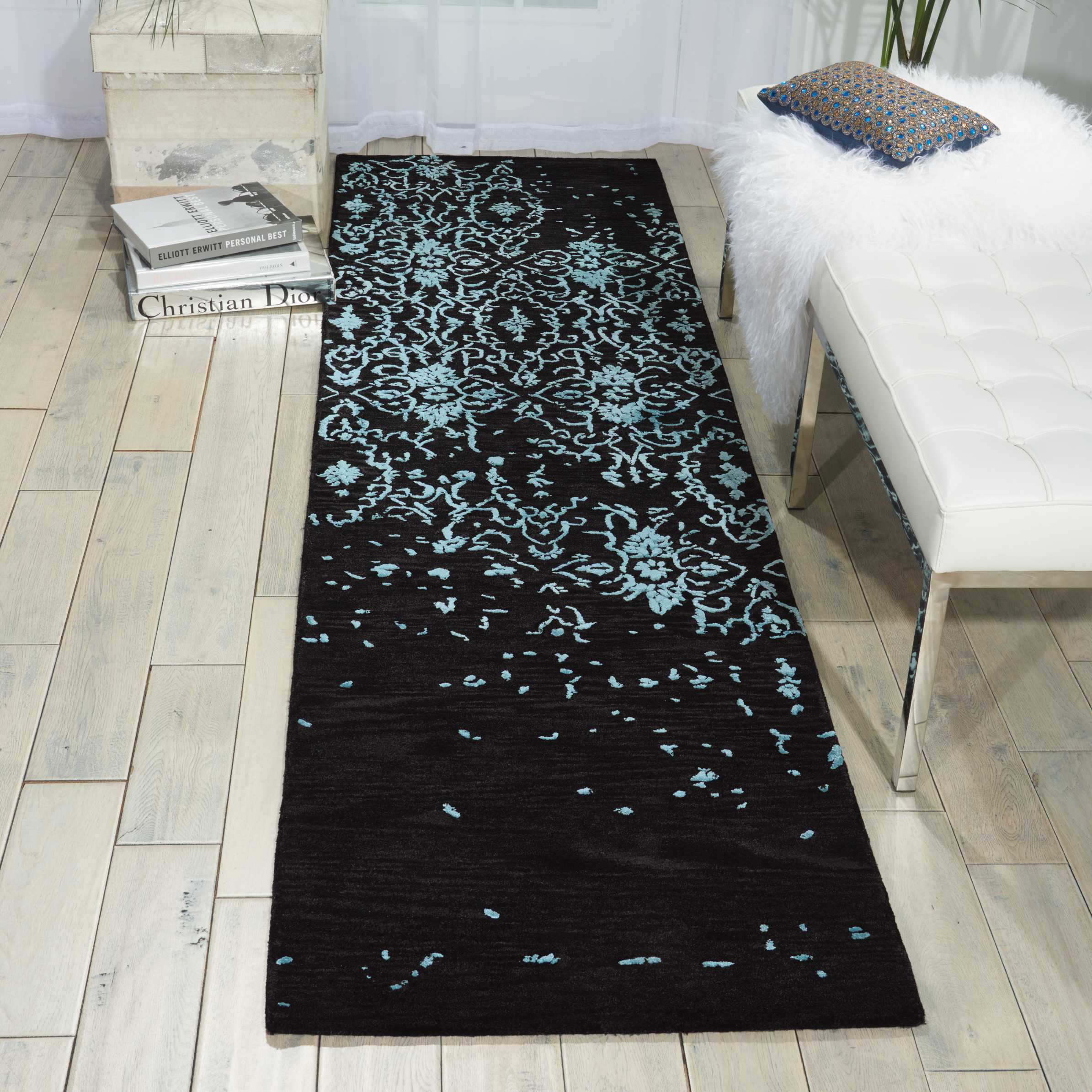 Opaline Hand Tufted Midnight/Blue Rug