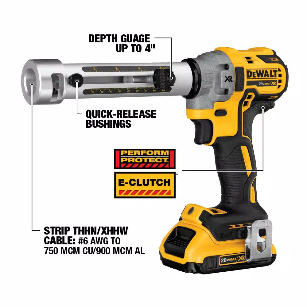 DEWALT 20-Volt MAX XR Cordless Brushless Cable Stripper with (2) 20-Volt 5.0Ah Batteries and Charger and#8211; XDC Depot