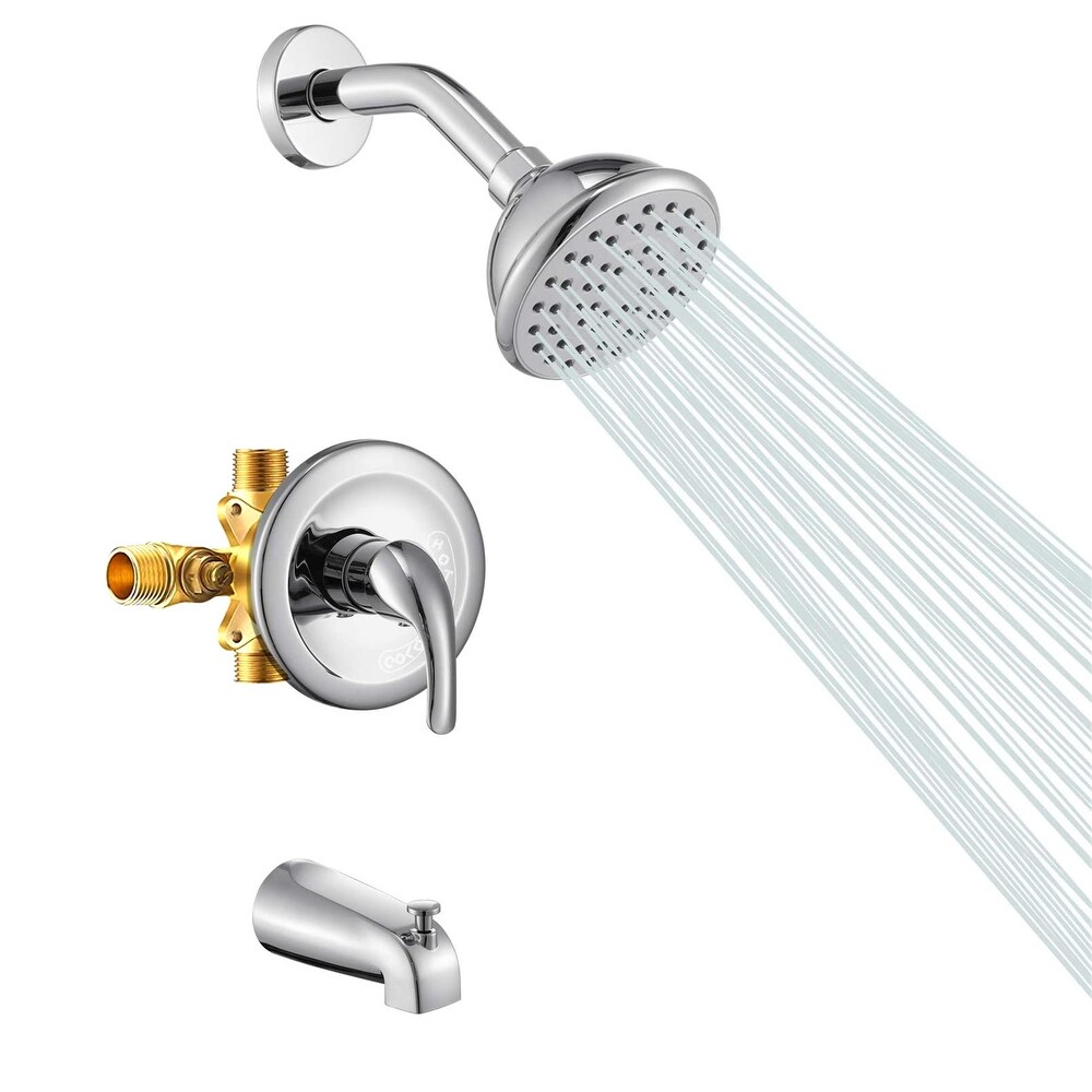 6 Inch Shower Faucet with Tub Spout Combo