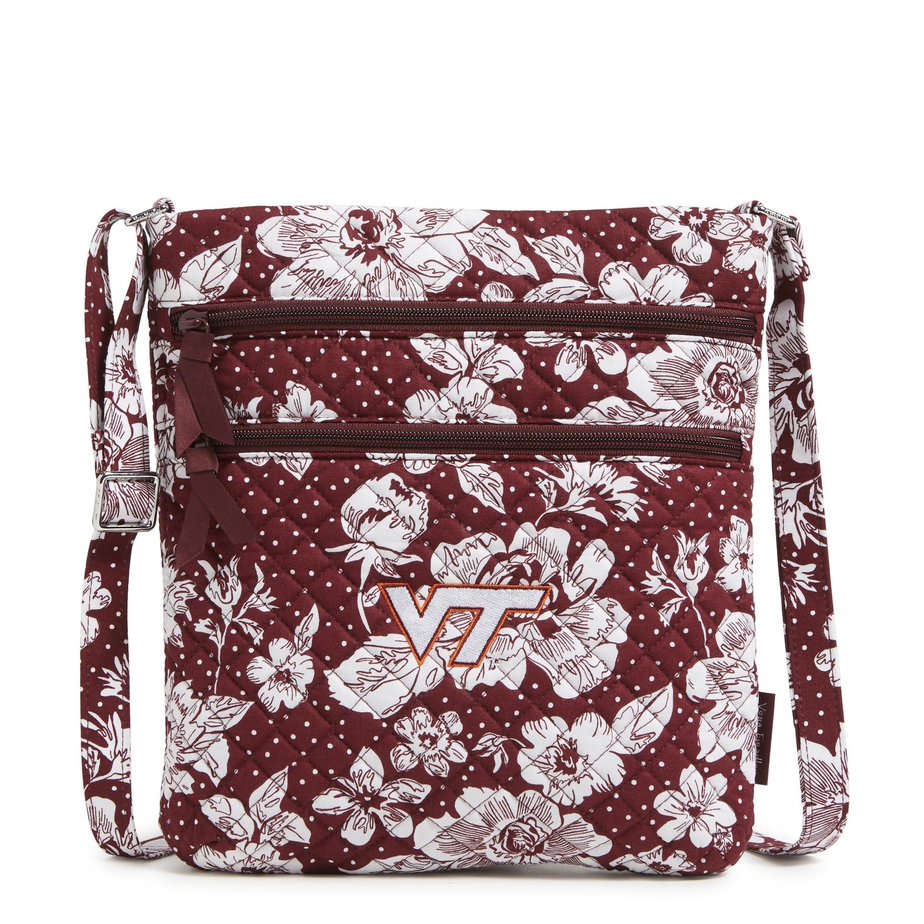 Collegiate Triple Zip Hipster Crossbody Bag