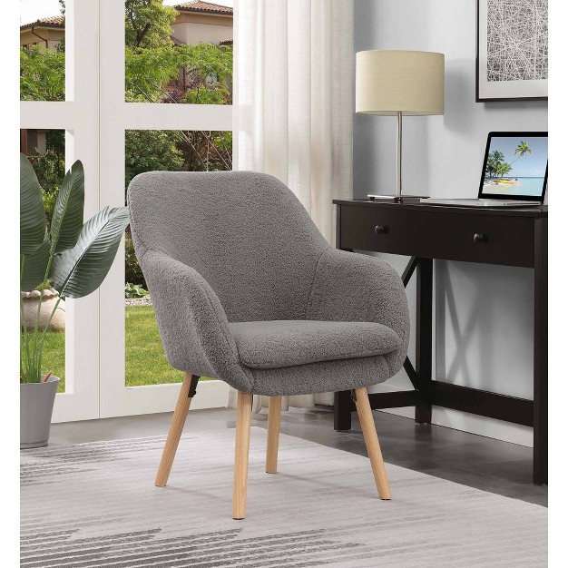 Take A Seat Charlotte Wingback Faux Shearling Accent Armchair Breighton Home