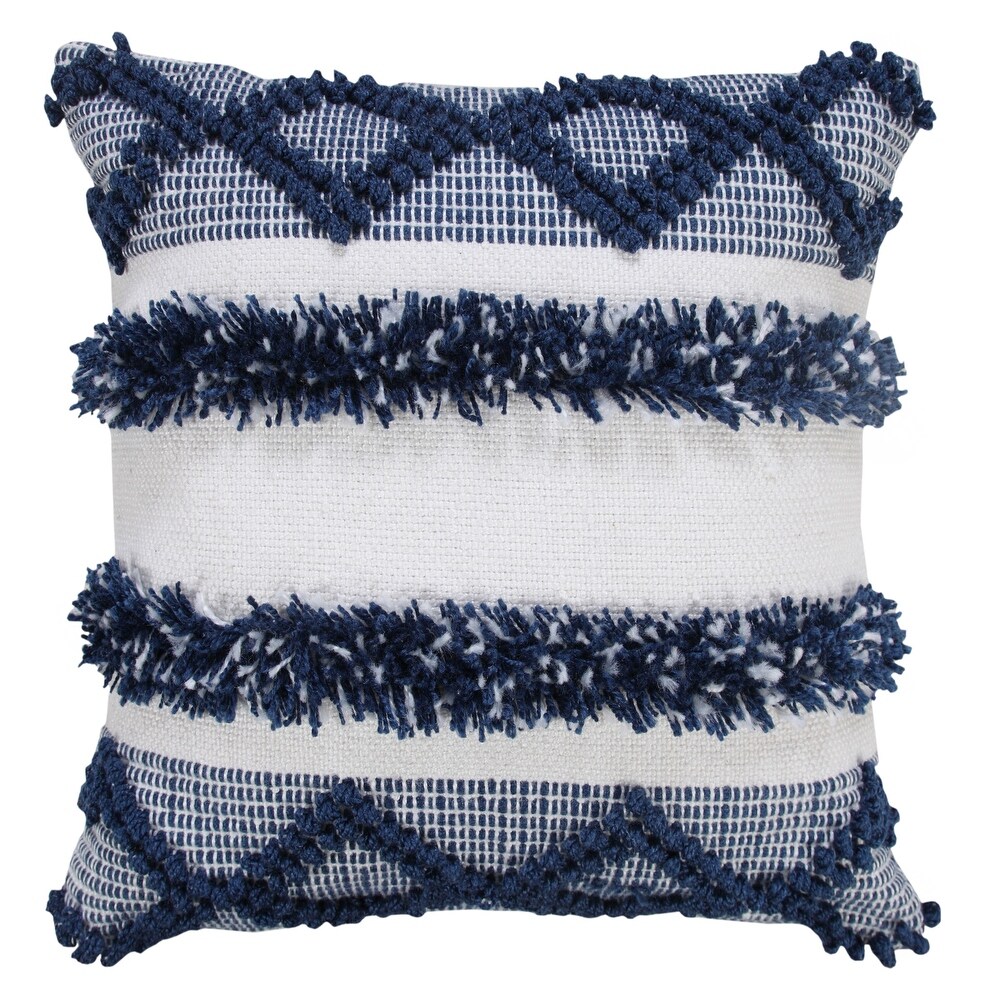 LR Home Textured Diamond Twist Striped Throw Pillow