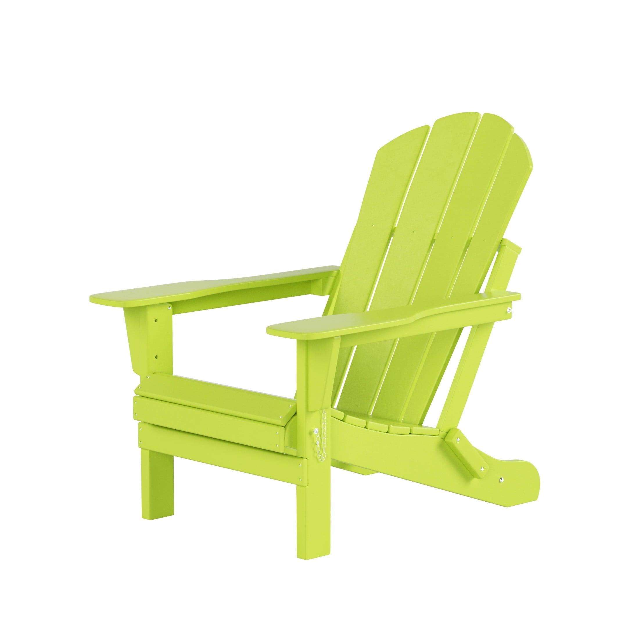 WestinTrends Outdoor Adirondack Chair, Plastic Fire Pit Chair, Weather Resistant Folding Patio Lawn Chair for Outside Deck Garden Backyard Balcony, Lime