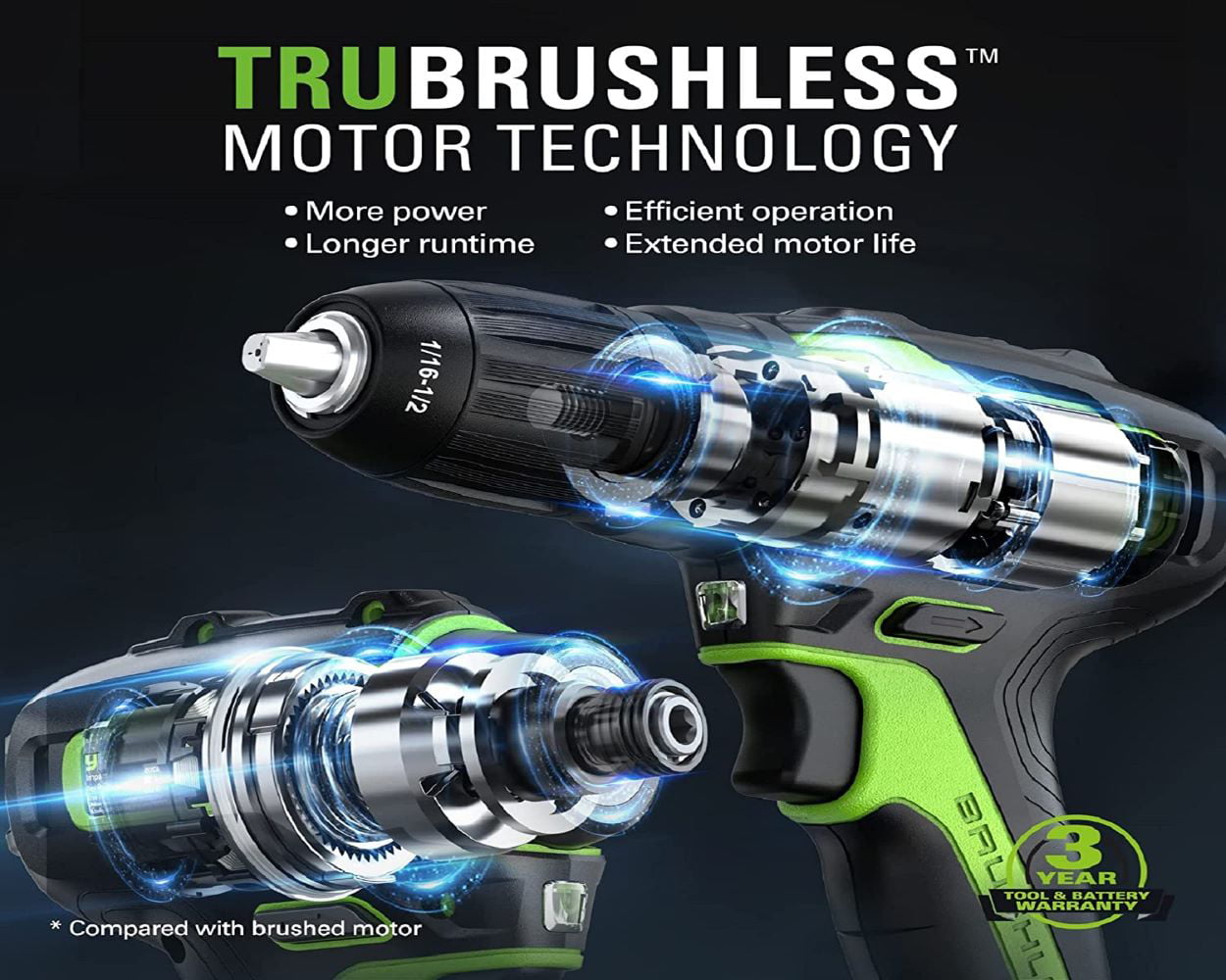 Greenworks 24V Brushless Drill/Driver + Impact/Driver Combo Kit， (2) USB (Power Bank) Batteries， Charger， (2) Driving Bits， and Tool Bag， 1307502AZ