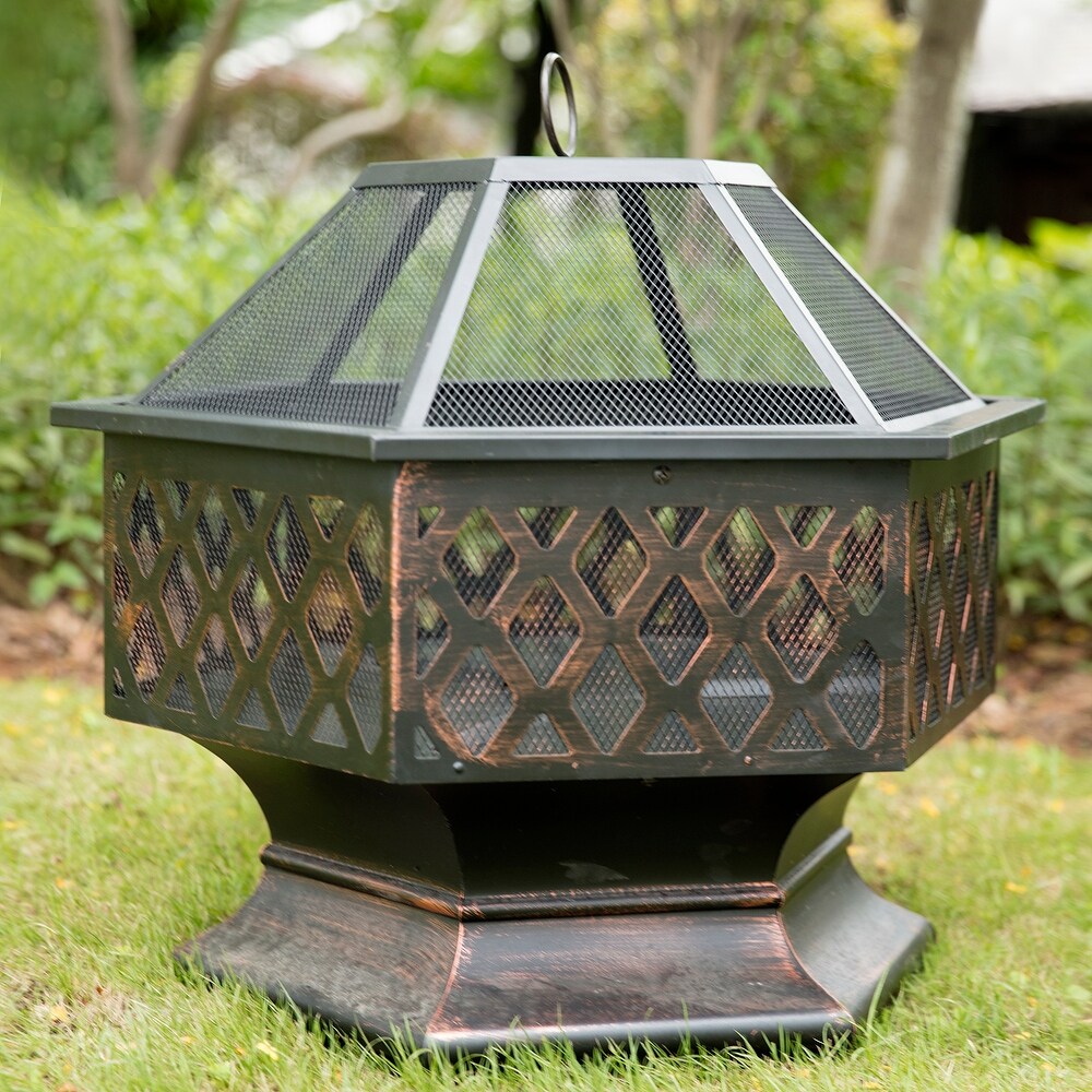 Iron fire pit outdoor