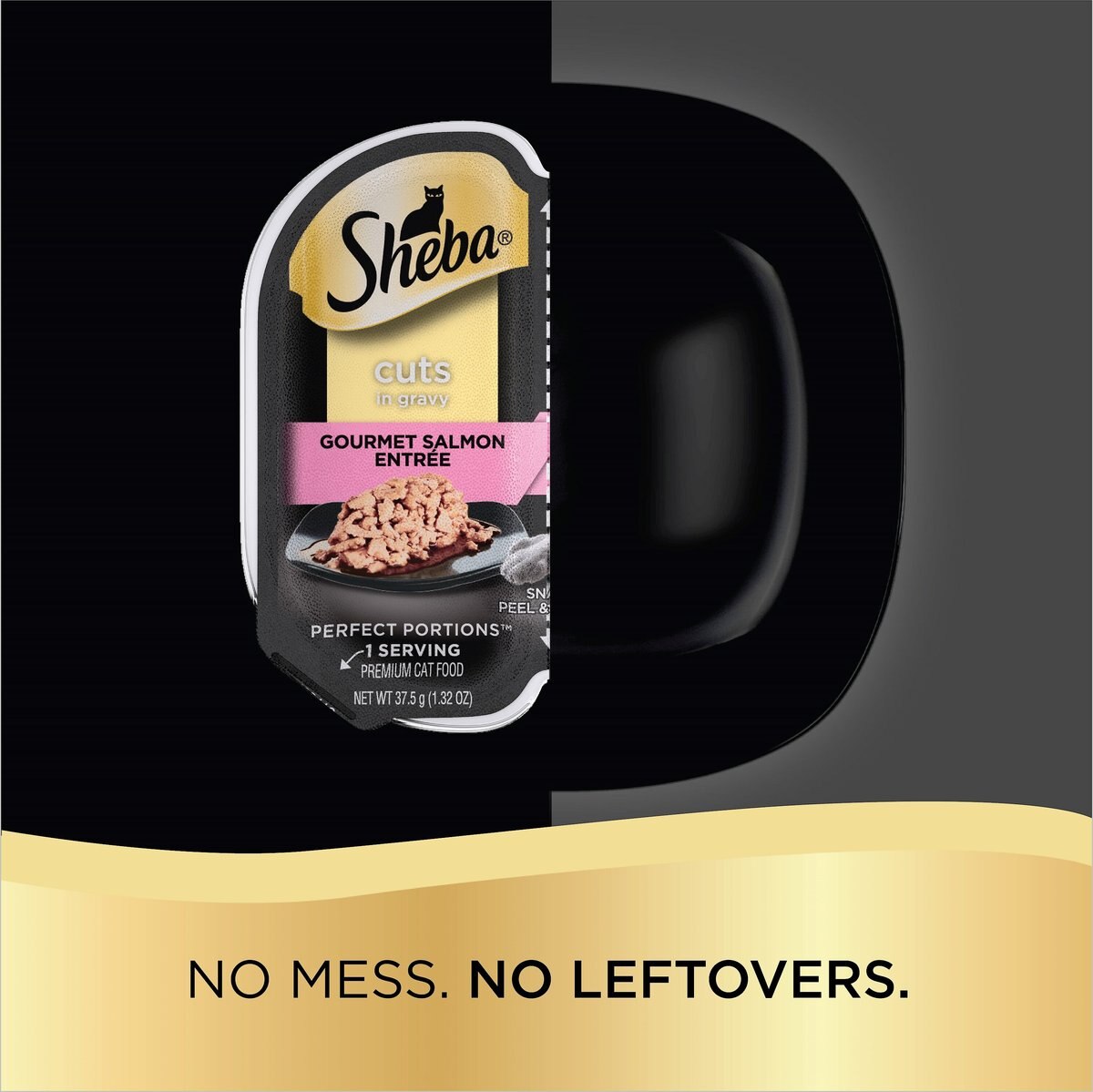 Sheba Perfect Portions Grain-Free Gourmet Salmon Cuts in Gravy Entree Cat Food Trays