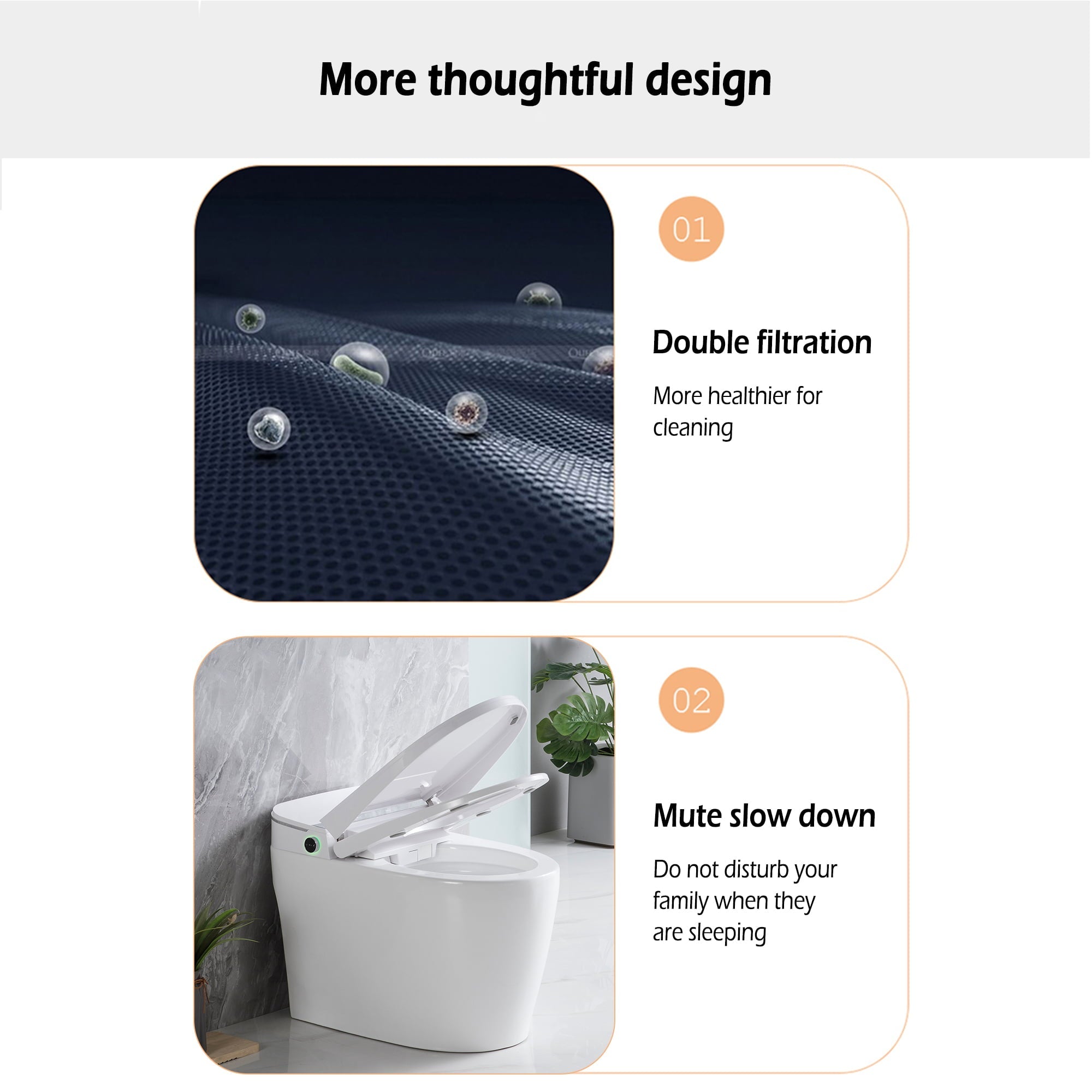 Teekyooly 2023 Smart Bidet Toilet, One Piece Toilet with Auto Open/Close Lid, Auto Dual Flush, Heated Seat, UV LED Sterilization, Warm Water and Dry