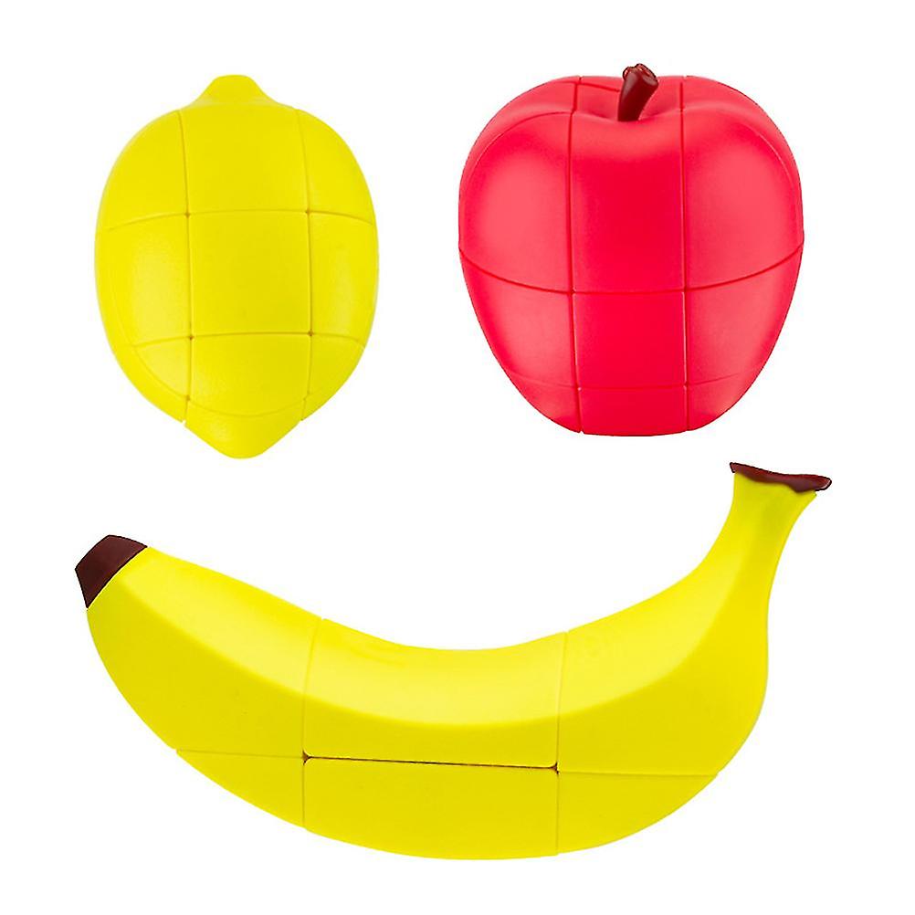 Fruit Shaped Apple Banana Lemon Cube Puzzle Anti Stress Intelligence Educational Toys Gift