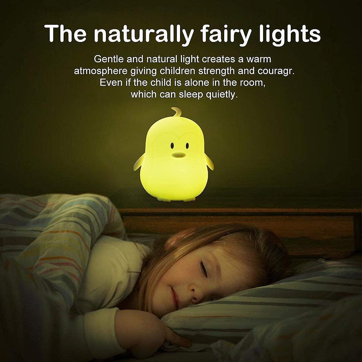 Animal-shaped Big Night Light For Children/adult， Rechargeable Led Soft Silicone (bpa Free) Bedside Lamp， Adjustable Brightness And 8 Colors