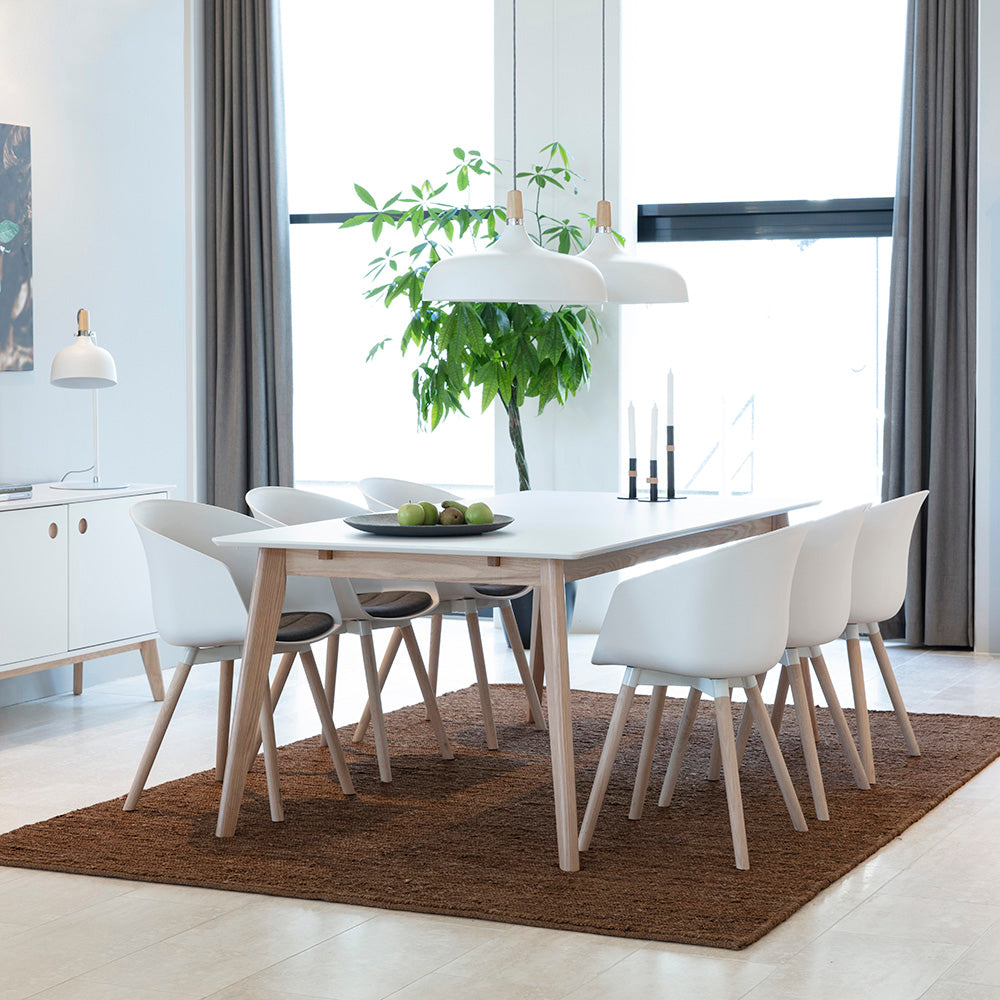 LIDAN Dining Chair - White & Natural