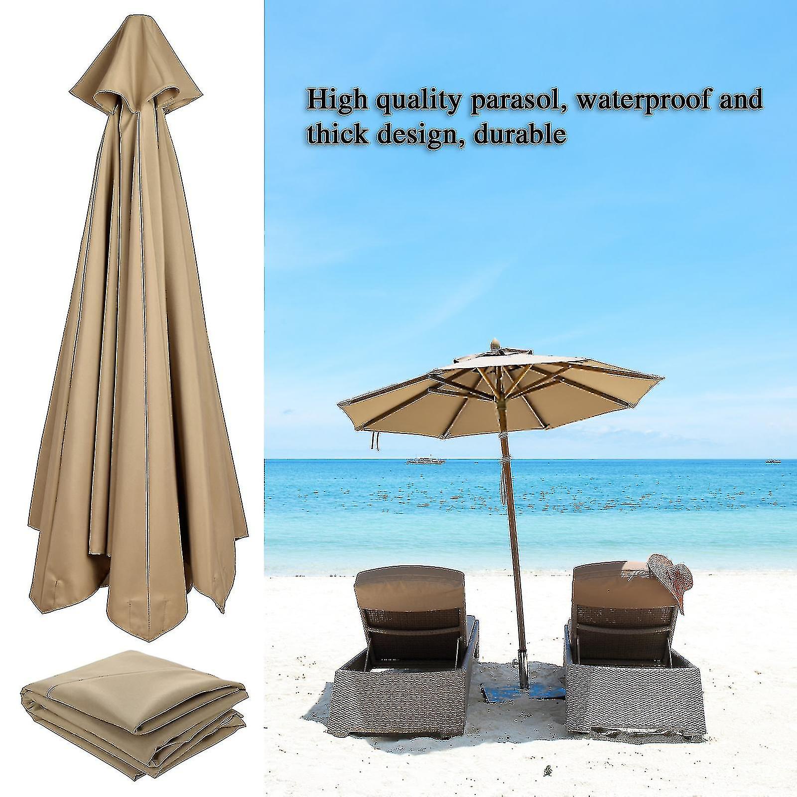 Best Offer discount 34% Replacement Fabric Garden Parasol Canopy Cover For 3m 6/8 Arm Patio Sun Umbrella New Hot