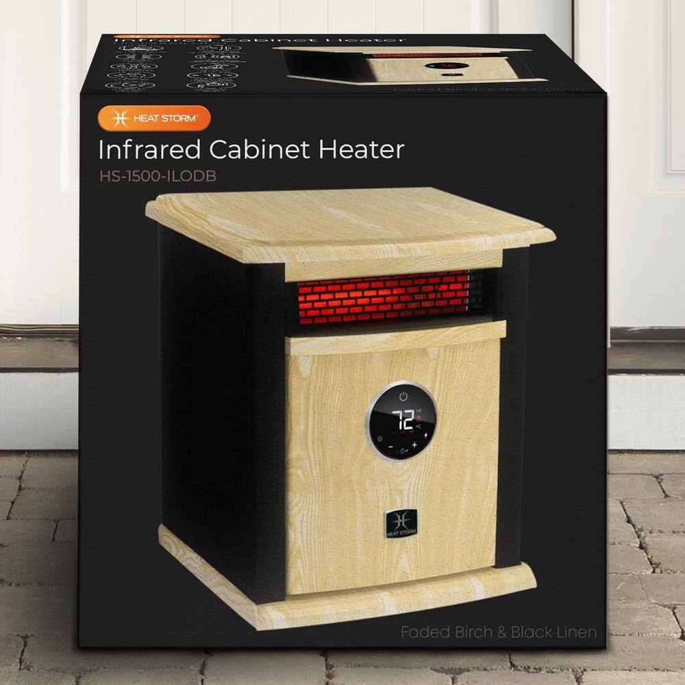 Heat Storm 1500-Watt Black Electric Logan Deluxe Portable Infrared Space Heater HS-1500-ILODB