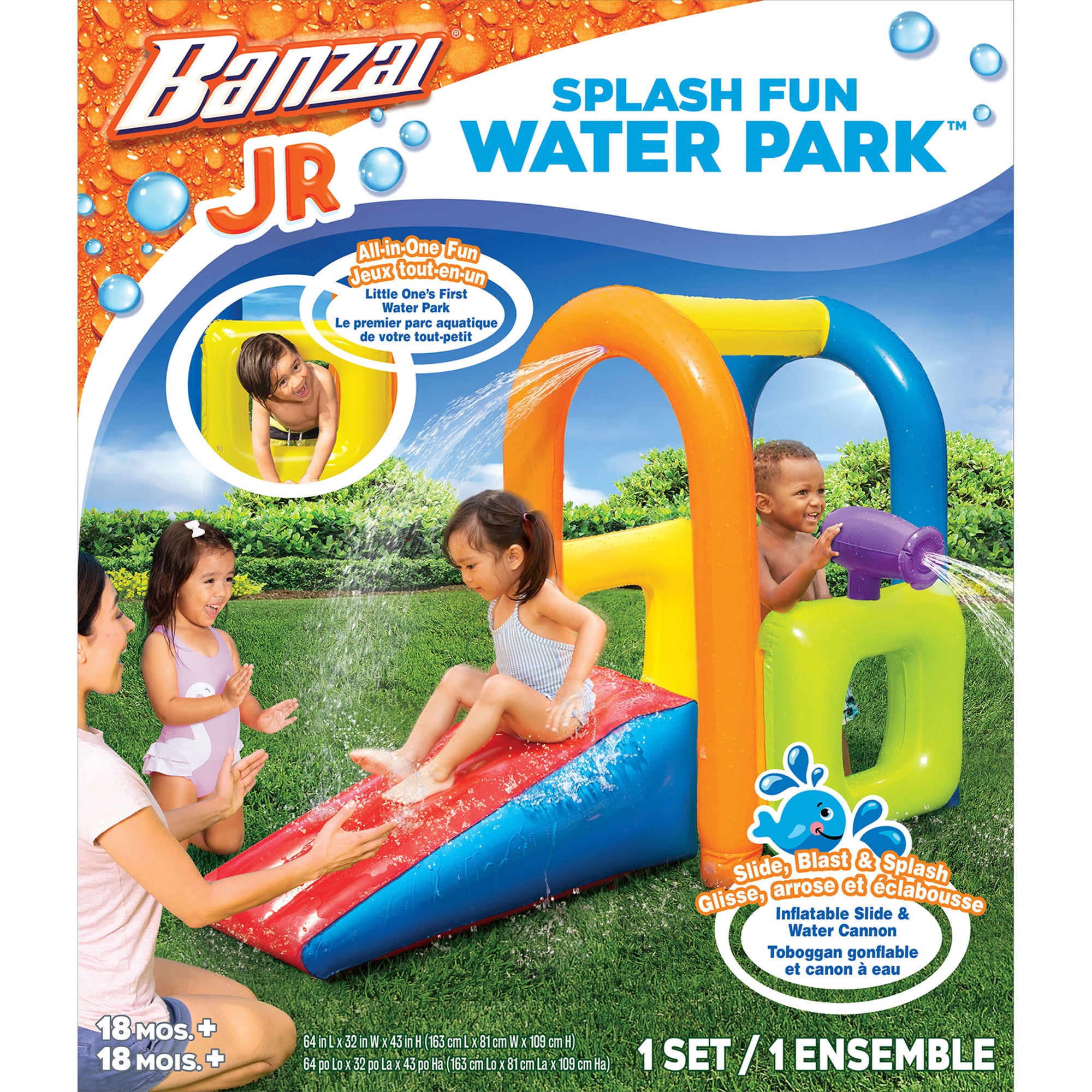 Banzai Jr. Splash Fun Toddlers Activity Water Park, 18 Months & Up