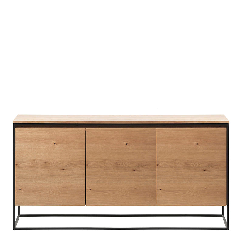 RIVOLI Sideboard 155cm -  Natural Oak / Black