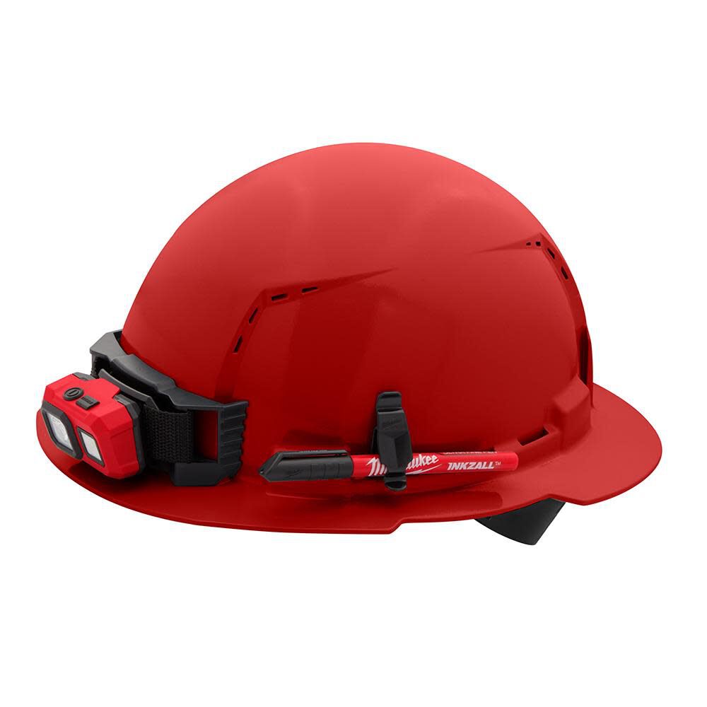 MW Red Full Brim Vented Hard Hat with 4pt Ratcheting Suspension Type 1 Class C 48-73-1209 from MW