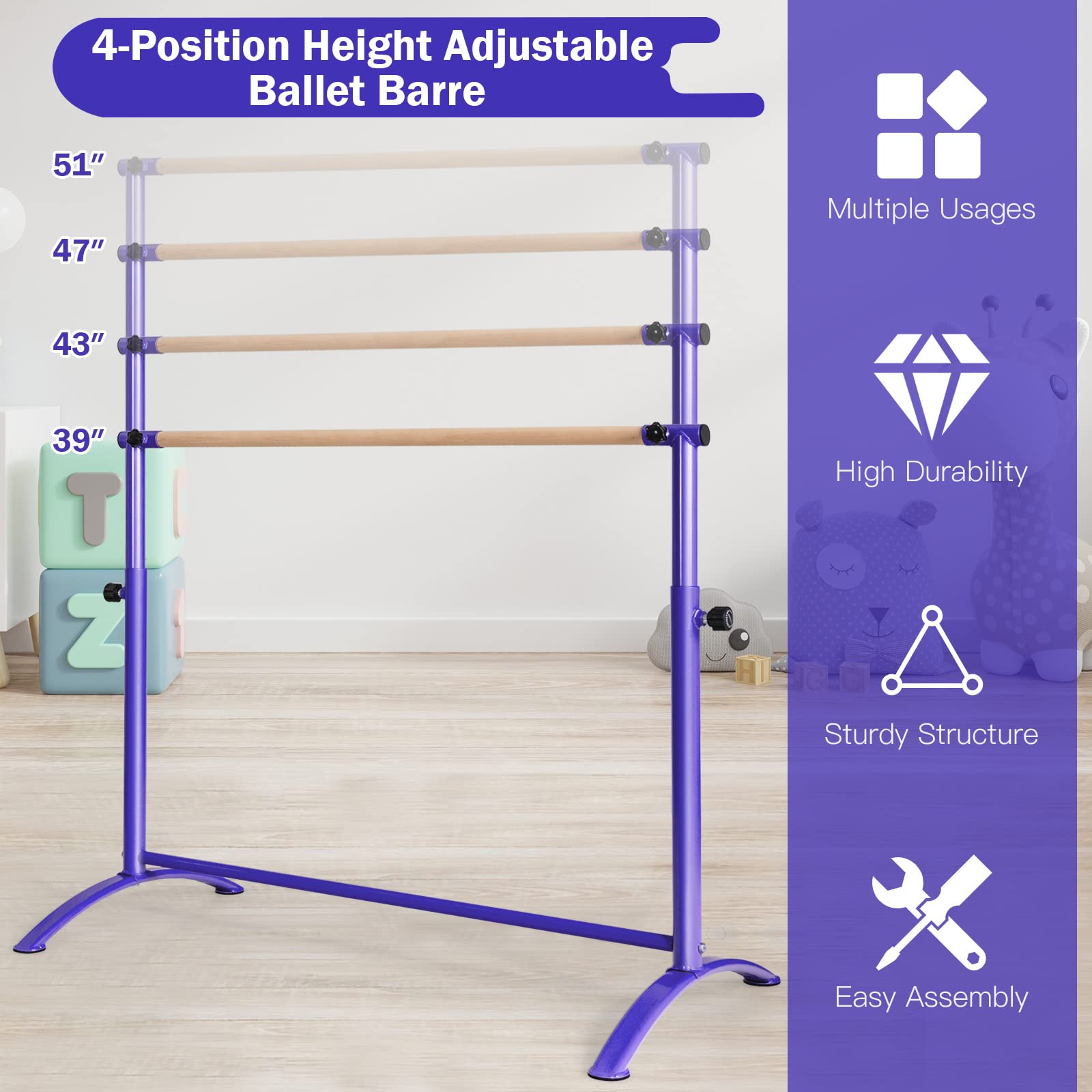 Costzon Portable Ballet Barre, 51