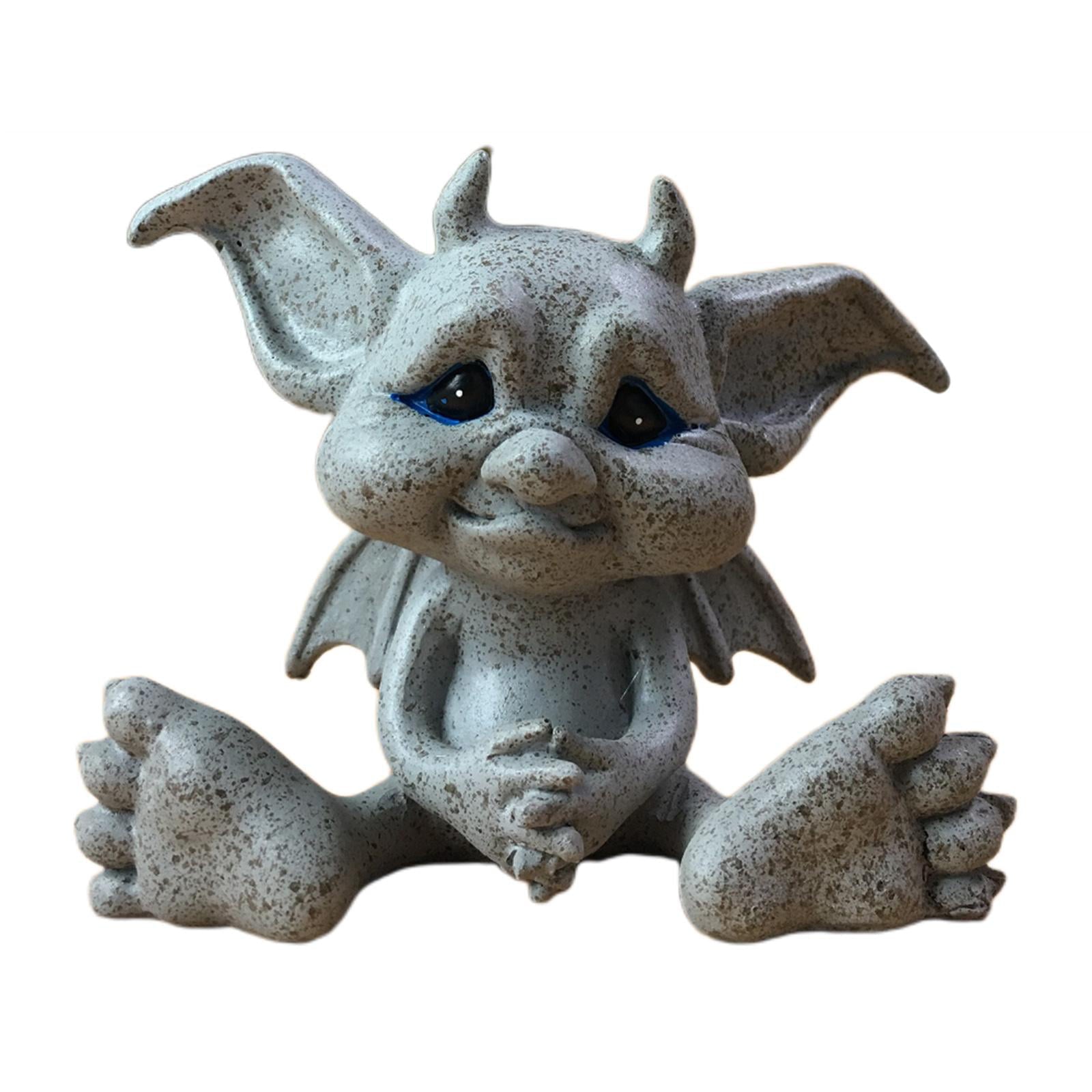 Baby Goblin Art Fairy Garden Statue Lawn Patio Indoor Outdoor Ornament Crafts - Sad B