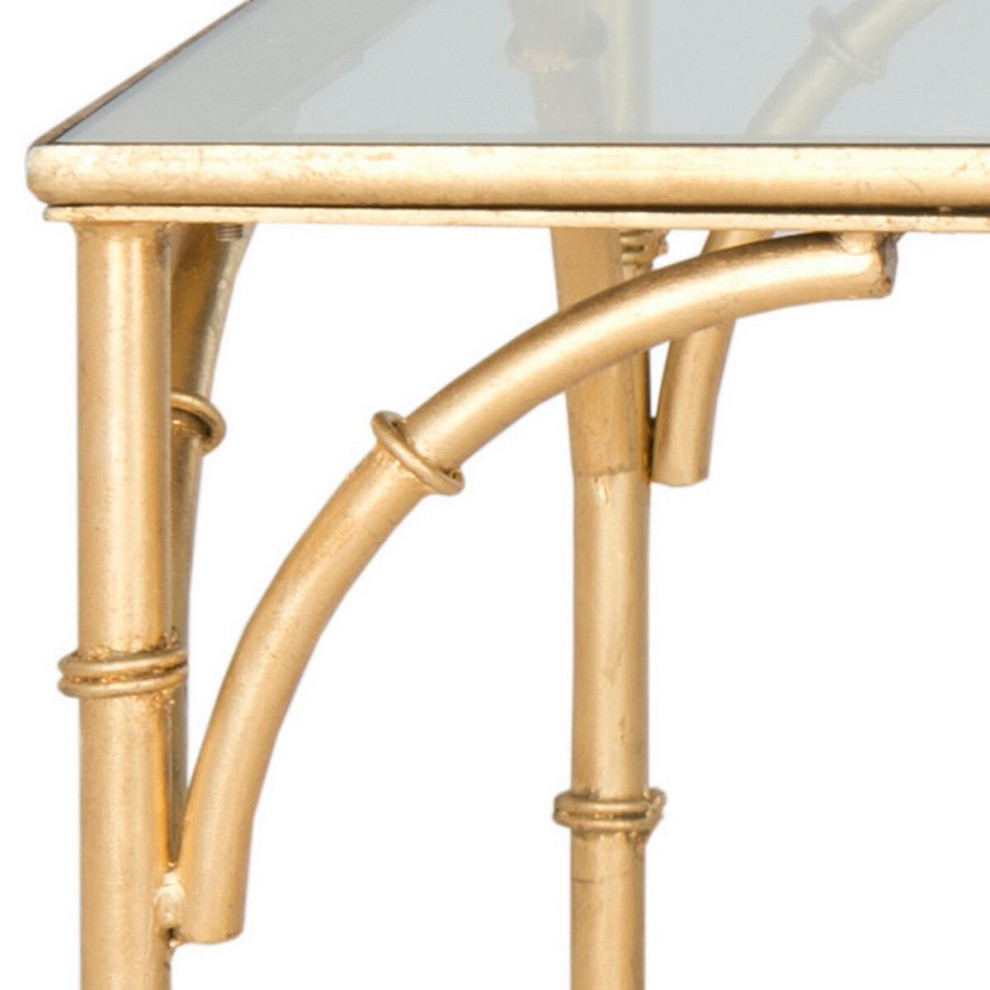 Rico Coffee Table Gold/ Tempered Glass Top   Modern   Coffee Tables   by Virgil Stanis Design  Houzz