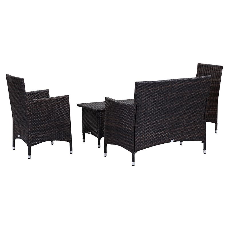 Safavieh Figueroa Outdoor Loveseat 4-piece Set