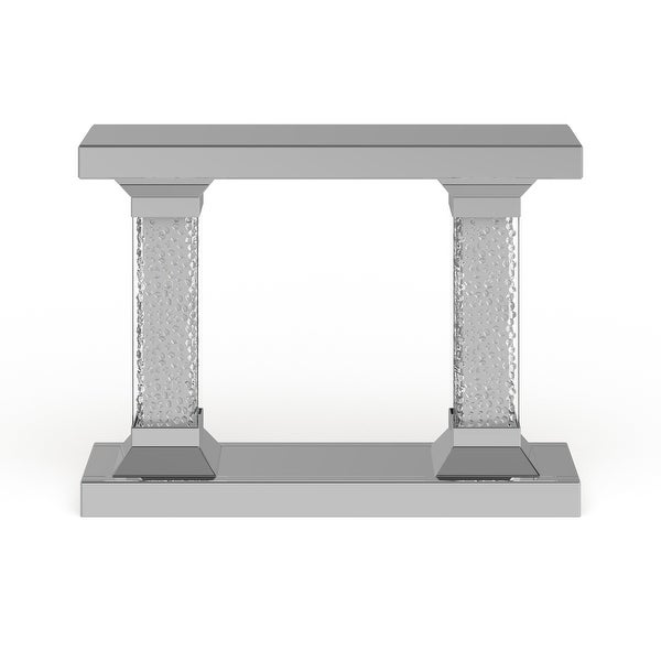 Clear MDF Glam Console Table 31 x 42 x 13 - 42 x 13 x 31