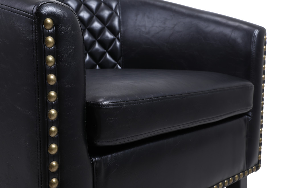 IA7010 Alani Accent Chair  Black   Transitional   Armchairs And Accent Chairs   by IDEAZ International  LLC  Houzz