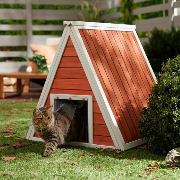 Frisco Outdoor Wooden A-Frame Cat House